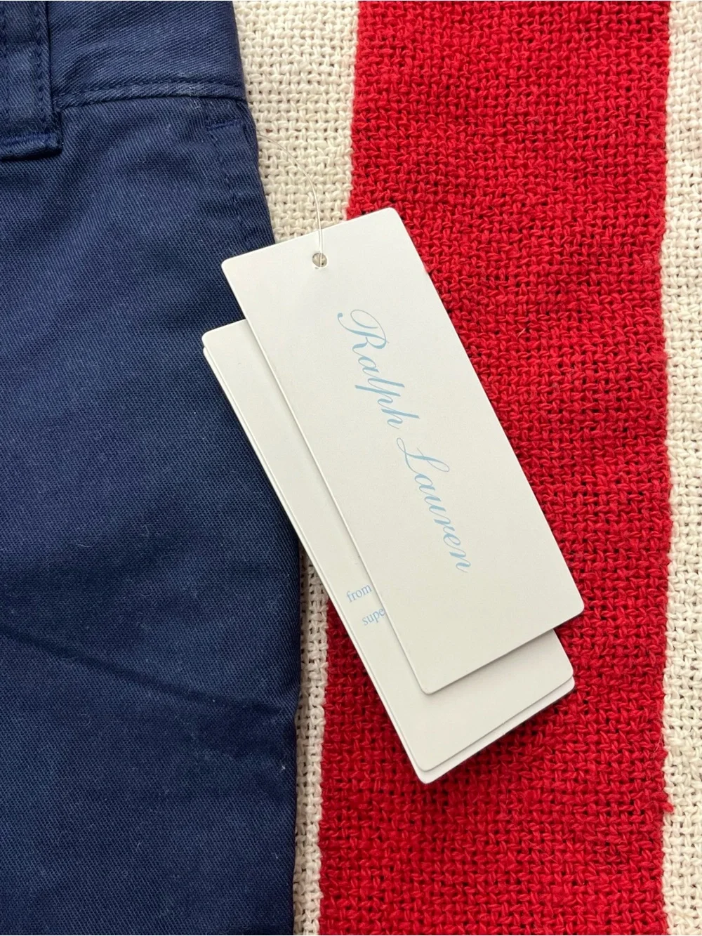 Ralph Lauren Navy Blue Kids Chino Pants Size 3 Months New with Tags